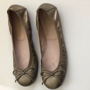 Pretty Ballerinas Luxe bronze-gold ballet flats
